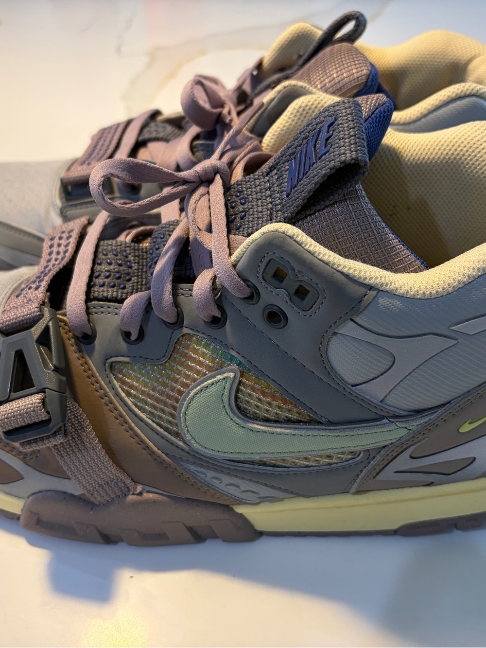 Nike Kids Purple and Cream Accent Sneakers